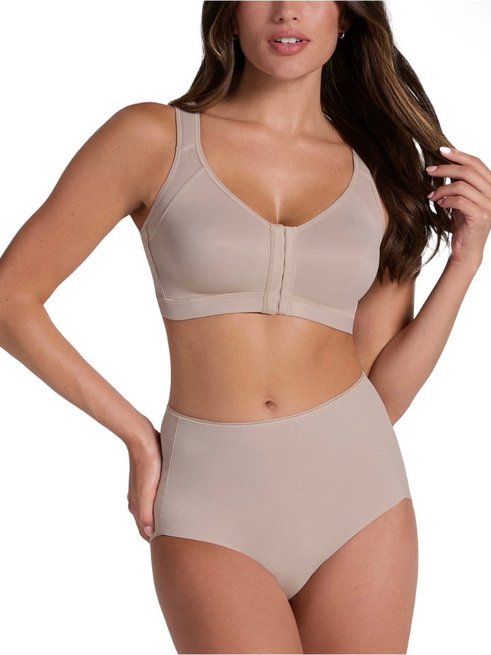 Leonisa Women's unlined wireless/Posture Corrector  Bra beige 38 C